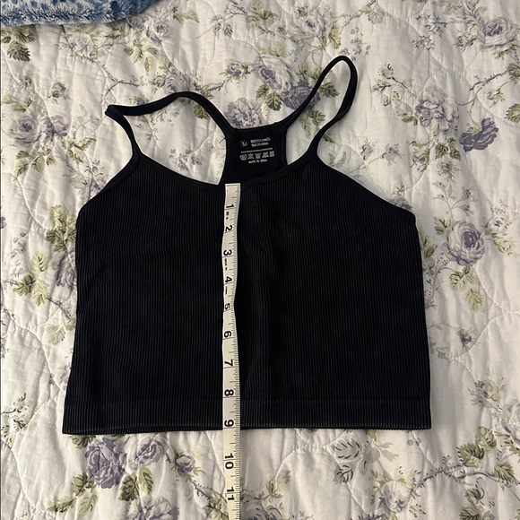 Black Ribbed Tank Top - Picture 2 of 5